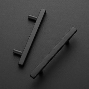 img 3 attached to 30-Pack of 6-Inch Square Cabinet Pulls, Matte Black Stainless Steel Kitchen Drawer Handles, 6” Length with 3-3/4” Hole Center