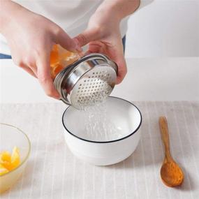 img 2 attached to Keissco Stainless Steel Food Can Strainer Sieve Tuna Press Lid Oil Drainer Remover with No-Mess Design - Dishwasher Safe