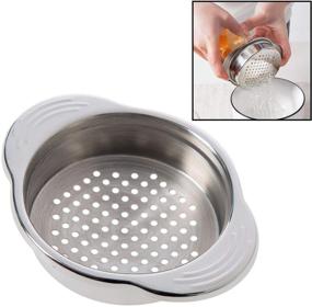 img 4 attached to Keissco Stainless Steel Food Can Strainer Sieve Tuna Press Lid Oil Drainer Remover with No-Mess Design - Dishwasher Safe