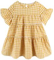 yellow7t girls' clothing for dresses - up yo eb sleeve girls logo