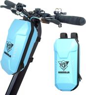 🛴 compact and portable nineninja scooter storage bag: waterproof, large capacity with handlebar mounted organizer and mesh pocket (light blue) logo