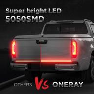 oneray 60-inch ip68 sequential tailgate light bar - waterproof, amber turn signal, reverse brake running - trucks pickup suv - 1yr warranty logo