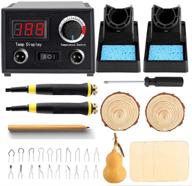 enhanced wood burning kit: temperature adjustable pyrography machine 110v 60w with 20pcs pyrography wire tips for wood, leather, gourd logo