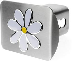 img 4 attached to 🌺 LFPartS Plumeria Flower 3D Emblem Metal Trailer Hitch Cover: Perfect Fit for 2" Receivers