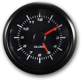 img 4 attached to 🕒 Enhance Your Vehicle with MOTOR METER RACING 2" White LED Clock Gauge - Waterproof & Pin-Style Install