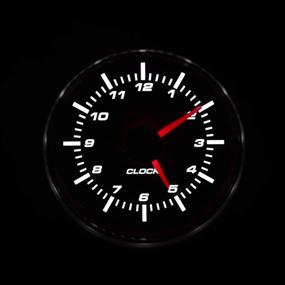 img 3 attached to 🕒 Enhance Your Vehicle with MOTOR METER RACING 2" White LED Clock Gauge - Waterproof & Pin-Style Install