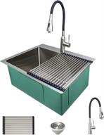 🚰 transolid lsa2-252212-bs 25x22 dual-mount brushed stainless laundry/utility sink kit логотип