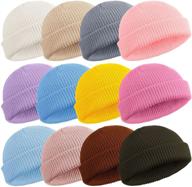 🎩 geyoga 12-piece trawler beanie hats - knit cuff skull cap with roll-up edge - fisherman beanie for men and women логотип