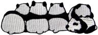 panda patch applique embroidered emblem logo