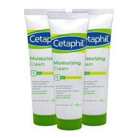 img 4 attached to 🧴 Увлажняющий крем CETAPHIL, 3 унции (набор из 3 штук), увлажняющее средство для сухой до очень сухой, чувствительной кожи, крем для тела, быстро восстанавливающий кожный барьер за 1 неделю, без аромата, не жирный.