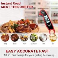 🔥 kangya digital meat thermometer with dual probes – instant read, oven safe, alarm function, large back-light screen – magnetic & portable for food, meat, kitchen, outdoor bbq, cooking, grill, smoker – red logo