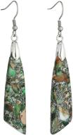 natural gemstone charm earrings: boho style with healing energy stone beads - dangle drops for women logo
