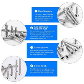 img 1 attached to 🔩 Durable Stainless Self Tapping Screws for Drywall and Furniture Applications