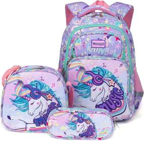 img 4 attached to Unicorn Backpack Pencil Elementary Preschool