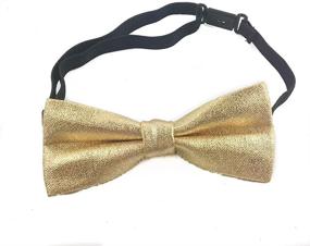 img 2 attached to 🌟 Прелестный детский костюм с пуговицами и галстуком из металлизированного золота для мальчиков и девочек