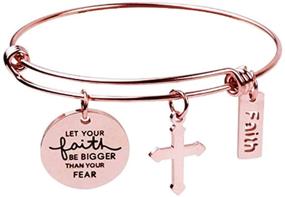 img 1 attached to RUNXINTD Christian Bracelet Religious Jewelry Girls' Jewelry