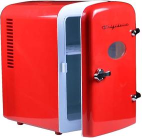 img 1 attached to 🆒 Frigidaire RED EFMIS129- CP4 Mini Portable Compact Personal Cooler, 4L Capacity, Chills Six 12 oz Cans, 100% Freon-Free & Eco Friendly, Includes Home Outlet Plugs & 12V Car Charger