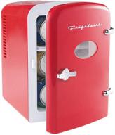 🆒 frigidaire red efmis129- cp4 mini portable compact personal cooler, 4l capacity, chills six 12 oz cans, 100% freon-free & eco friendly, includes home outlet plugs & 12v car charger логотип