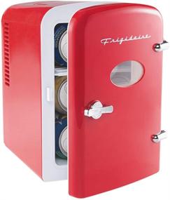 img 3 attached to 🆒 Frigidaire RED EFMIS129- CP4 Mini Portable Compact Personal Cooler, 4L Capacity, Chills Six 12 oz Cans, 100% Freon-Free & Eco Friendly, Includes Home Outlet Plugs & 12V Car Charger