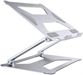 img 4 attached to JoiseTech Adjustable Ergonomic Laptop/Tablet Stand: Foldable Holder for iPad, MacBook & More (Silver)