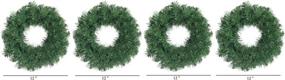 img 1 attached to 4-Pack of 12-Inch Artificial Christmas Pine Wreaths - Ideal for Windows, Doors, and Holiday Decorations