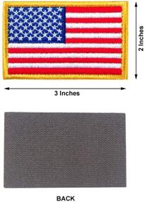 img 1 attached to Premium 4 PCS USA American Flag Tactical Patches for Backpacks, Caps, Hats, Jackets & More - Hook and Loop Fastener Included - Military Army Uniform Emblems - Size 3x2 Inches