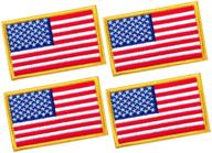 premium 4 pcs usa american flag tactical patches for backpacks, caps, hats, jackets & more - hook and loop fastener included - military army uniform emblems - size 3x2 inches logo