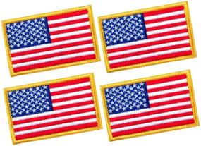 img 4 attached to Premium 4 PCS USA American Flag Tactical Patches for Backpacks, Caps, Hats, Jackets & More - Hook and Loop Fastener Included - Military Army Uniform Emblems - Size 3x2 Inches