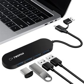 img 4 attached to 🔌 TWOPAN Ultra Slim USB C to USB 3.0 Hub 4 Ports: Efficient Multiport USB Adapter for MacBook, iPad Pro, Surface Pro, PS4, and USB Flash Drives