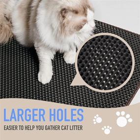 img 3 attached to 🐾 Shekkam Cat Litter Mat: The Ultimate Solution for a Cleaner Litter Box - Extra Large, Waterproof & Urine Proof, Double-Layered Design to Trap Kitty Litter