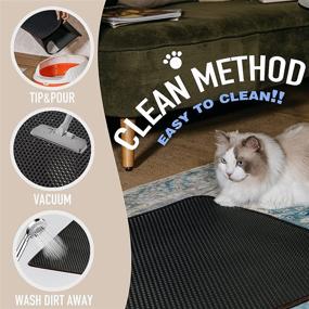 img 2 attached to 🐾 Shekkam Cat Litter Mat: The Ultimate Solution for a Cleaner Litter Box - Extra Large, Waterproof & Urine Proof, Double-Layered Design to Trap Kitty Litter