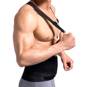 img 3 attached to 🏋️ FITTOO Lumbar Support Belt with Adjustable Straps - Pain Relief for Lower Back, Injury Recovery, Heavy Lifting Support, Back Brace with Suspenders