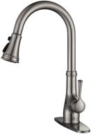 🚰 wewe single handle brushed nickel pull down kitchen faucet with pull out sprayer - stainless steel sink faucet logo