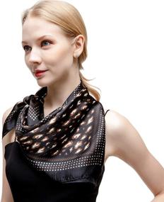 img 2 attached to 🧣 Women's Square Scarf Neckerchief - Fashionable Accessories for Ladies, Scarves & Wraps