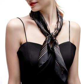 img 3 attached to 🧣 Women's Square Scarf Neckerchief - Fashionable Accessories for Ladies, Scarves & Wraps