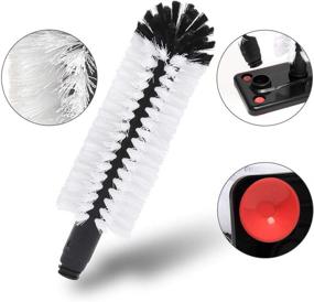 img 1 attached to 🧼 Glass Cup and Water Bottle Cleaning Brush: 3 Head Bristle Brush with Suction Base for Beer Cup, Long Leg Cup, Red Wine Glass, and More Bar Kitchen Sink Home Tools