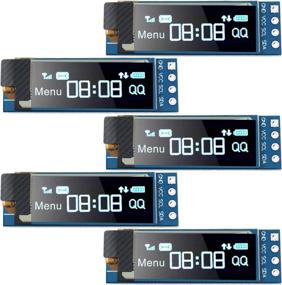 img 4 attached to 💙 0.91 Inch Blue I2C OLED Display Module for 5 Pieces, with DC 3.3V~5V I2C OLED Screen Driver