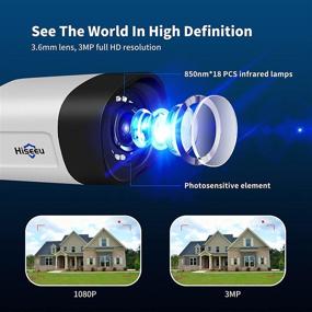 img 3 attached to 📸 Hiseeu 2K Outdoor Security Camera: 2-Way Audio, IP66 Waterproof, Motion Detection, Night Vision, Cloud & SD Storage - Compatible with Hiseeu Wireless Systems