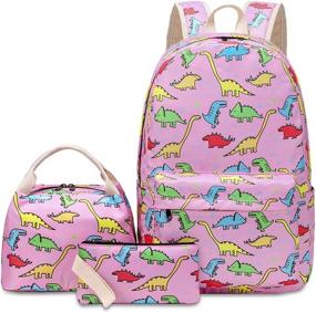 img 4 attached to 🦖 Dinosaur-themed MITOWERMI Elementary Backpack Bookbags: Ideal for Young Explorers!