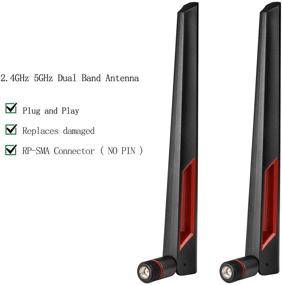 img 1 attached to 📶 Enhance Your WiFi Connection with Superbat RP-SMA Male WiFi Antenna – Dual Band Antenna for Optimal Performance on 2.4GHz, 5GHz, and 5.8GHz Frequencies – Perfect Fit for PCI-E WiFi Network Card, USB Wireless Camera, Router, Hotspot, and More – Pack of 2