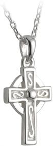 img 2 attached to Sterling Silver Girls Adjustable Chain Celtic Cross Necklace by Little Failte - Handcrafted in Ireland