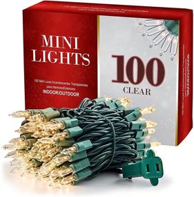 img 4 attached to 🎄 Warm White Christmas Lights [Set of 100] - UL Listed Indoor/Outdoor Use, Mini Holiday Lights for Party Decorations, 22.8 Ft Green Wire