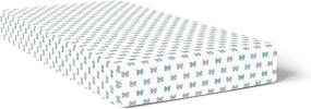 img 1 attached to 👶 The White Cradle Premium Organic Cotton Fitted Cot Sheet for Baby Crib 38 x 24 inch | Super Soft, Smooth, and Absorbent Twill Fabric | Breathable Sheet for Infants, Newborns, Babies, and Toddlers- Blue Hearts and Bows