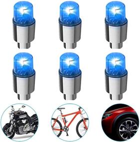img 4 attached to 🚲 LED Wheel Lights Bike Tire Valve Stem Neon Light Bulb for Car Motorcycle Wheel Tyre Valve Dust Cap - Enhance Safety, Waterproof Spoke Flash Lights for Car Valve Stems Caps Accessories