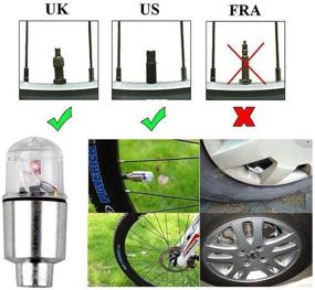 img 1 attached to 🚲 LED Wheel Lights Bike Tire Valve Stem Neon Light Bulb for Car Motorcycle Wheel Tyre Valve Dust Cap - Enhance Safety, Waterproof Spoke Flash Lights for Car Valve Stems Caps Accessories