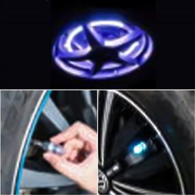 img 3 attached to 🚲 LED Wheel Lights Bike Tire Valve Stem Neon Light Bulb for Car Motorcycle Wheel Tyre Valve Dust Cap - Enhance Safety, Waterproof Spoke Flash Lights for Car Valve Stems Caps Accessories