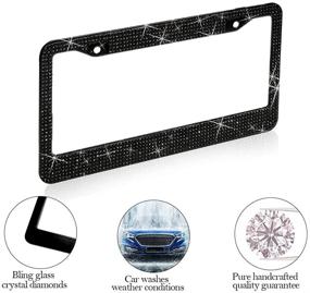 img 2 attached to License Frame，Handcrafted Rhinestone Stainless Frame，14 Exterior Accessories