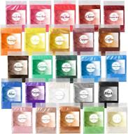 🎨 25 color mica powder set - epoxy resin dye - bath bomb & soap making colorant - lip gloss & makeup pigments - resin jewelry, crafts & more (0.18 oz each color) logo