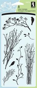 img 1 attached to 🦜 Discover the Stunning Inkadinkado Bird and Branch Clear Stamp Set, 8pc