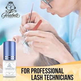 img 3 attached to 💎 Diamond Clear Eyelash Extension Glue by Forabeli - 5ml Crystal Clear Strong Lash Adhesive for Professional Use, Semi Permanent Classic and Volume Eyelash Extensions, Drying in just 2-3 Seconds with 6 Week Retention